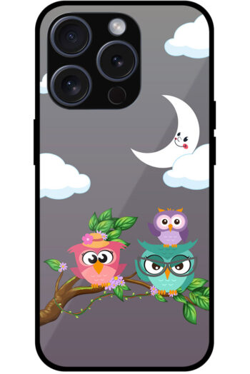 Funny Owl Family Design Metal TPU Printed Case