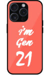 I'm Gen21 Textart Metal TPU Printed Case