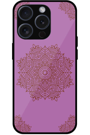 Ethnic Round Fancy Floral Design Metal TPU Printed Case