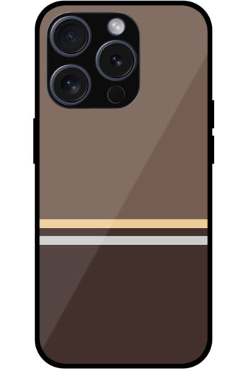 Simple Two Stripe Pattern Metal TPU Printed Case