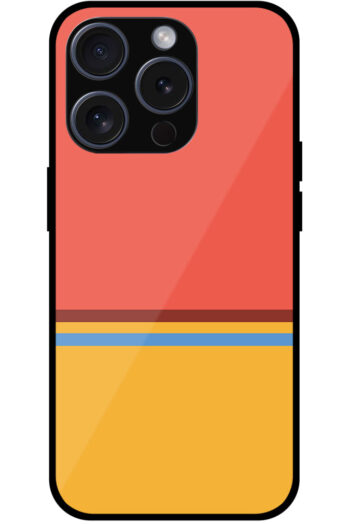 Simple Two Stripe Pattern Metal TPU Printed Case