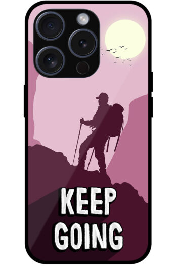 Keep Going Vector Illustration Metal TPU Printed Case