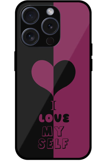 I Love Myself Textart Metal TPU Printed Case