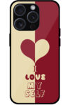 I Love Myself Textart Metal TPU Printed Case