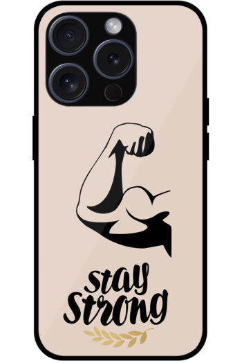 Stay Strong Fitness Design Metal TPU Printed Case