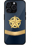 3D Gold Star Design Metal TPU Printed Case