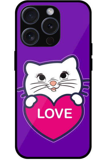 Sweet Kitty Cartoon Design Metal TPU Printed Case