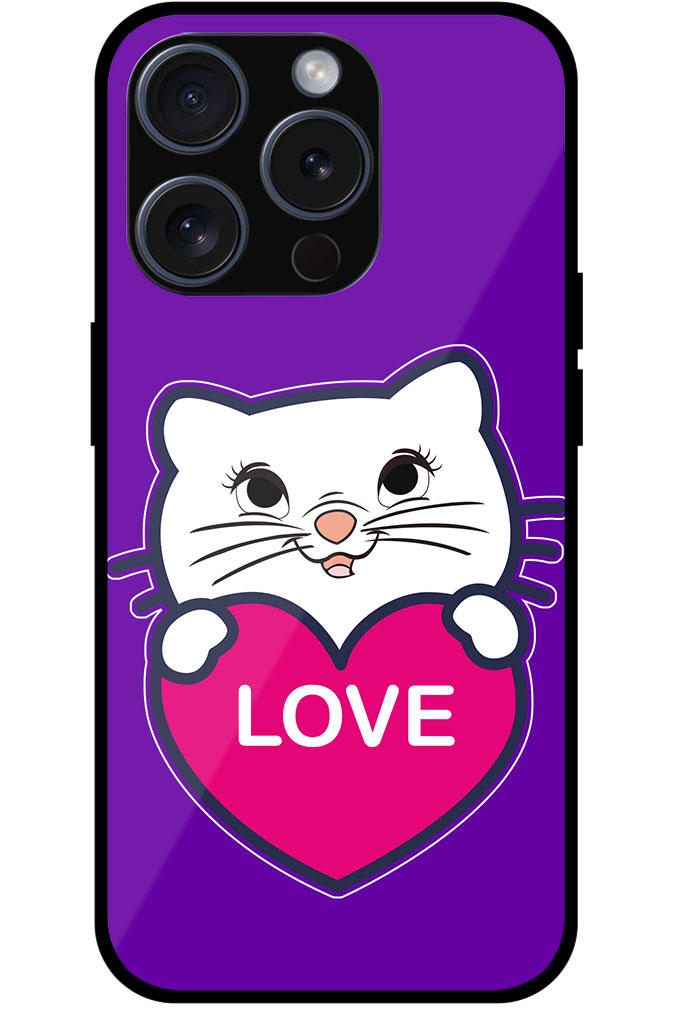 Sweet Kitty Cartoon Design Metal TPU Printed Case
