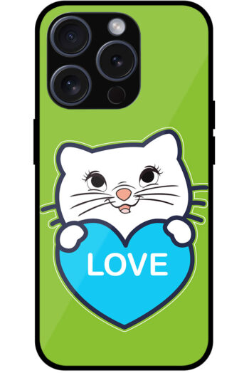 Sweet Kitty Cartoon Design Metal TPU Printed Case