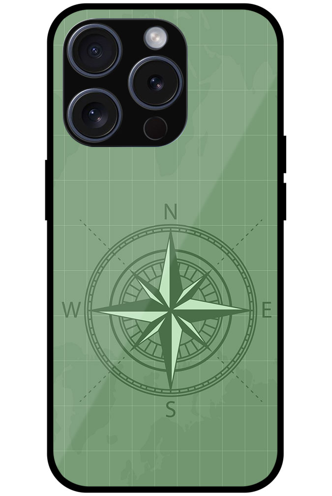 Vintage Compass Vector Illustration Metal TPU Printed Case