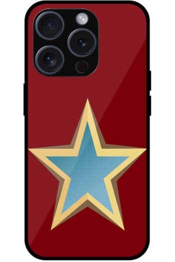 Decorative Gold Border Star Design Metal TPU Printed Case