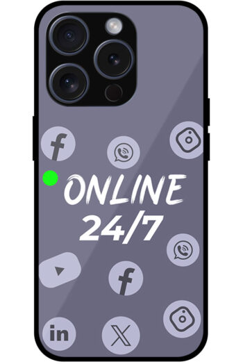 Social Media Logos Vector Illustration Metal TPU Printed Case