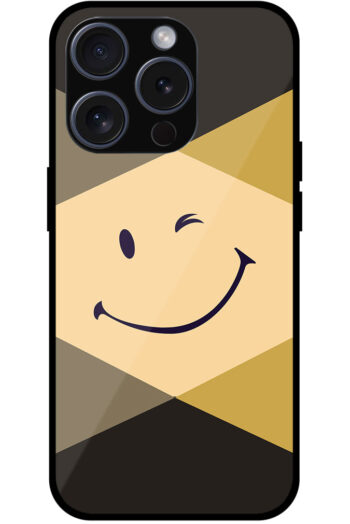 Vector Wink Emoji Illustration Metal TPU Printed Case