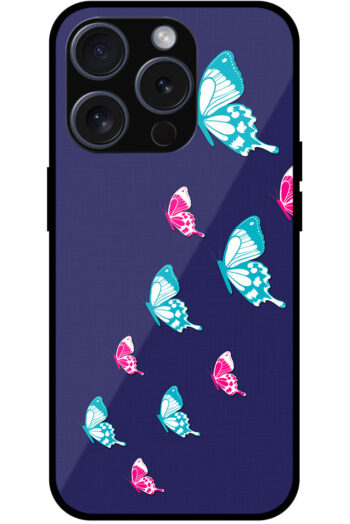 Elegant Butterfly Pattern Design Metal TPU Printed Case