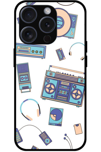 Music Accessories Vector Pattern Metal TPU Printed Case