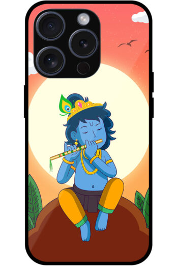Balkrishna Playing Flute Vector Illustration Metal TPU Printed Case