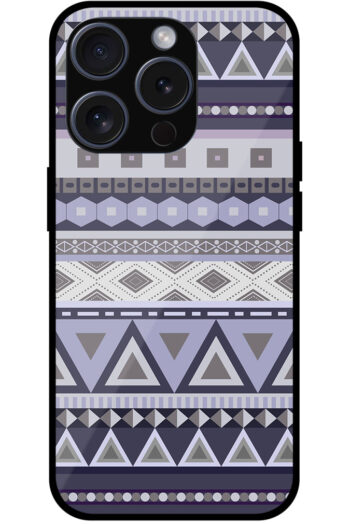 Geometric Band Pattern Metal TPU Printed Case