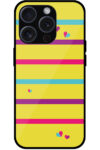 Heart Multistripe Pattern Metal TPU Printed Case