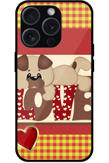 Puppy Love Clipart Metal TPU Printed Case