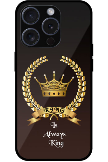 King Gold Crown Design Metal TPU Printed Case