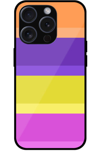 Vibrant Stripe Pattern Metal TPU Printed Case
