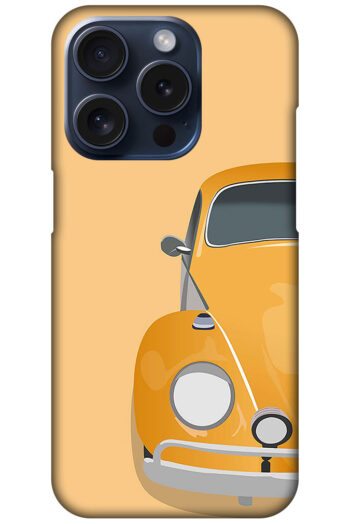 Classic Volksvagen Beetle Car Illustration Hard Plastic Printed Case