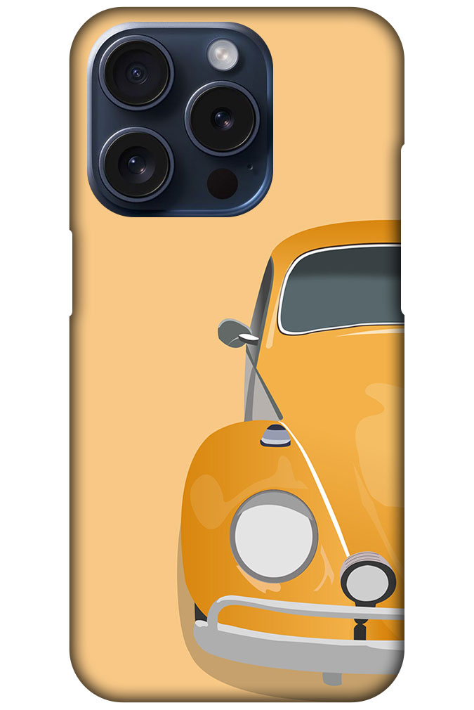 Classic Volksvagen Beetle Car Illustration Hard Plastic Printed Case