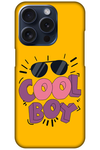 Cool Boy 3D Text Illustration Hard Plastic Printed Case