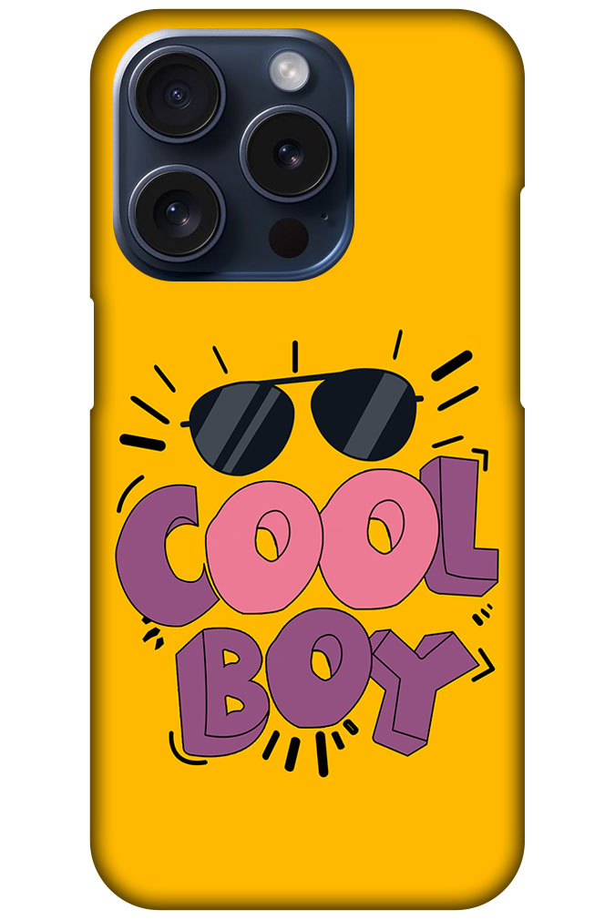 Cool Boy 3D Text Illustration Hard Plastic Printed Case