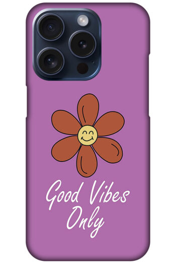 Good Vibes Daisy Flower Illustration Hard Plastic Printed Case