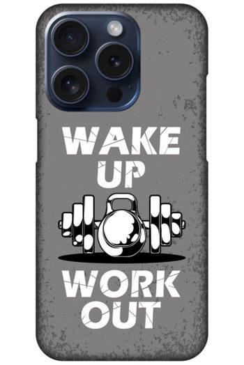 Wakeup & Workout Vector Illustration Hard Plastic Printed Case