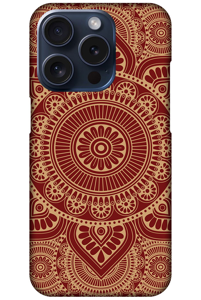 Elegant Gold Mandala Design Hard Plastic Printed Case