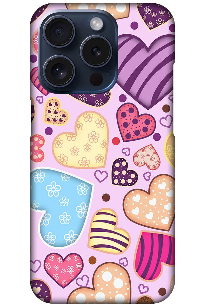 Pretty Heart Collection Hard Plastic Printed Case