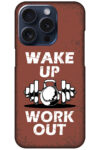 Wakeup & Workout Vector Illustration Hard Plastic Printed Case