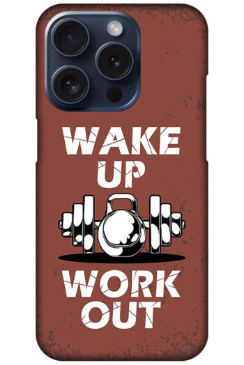 Wakeup & Workout Vector Illustration Hard Plastic Printed Case