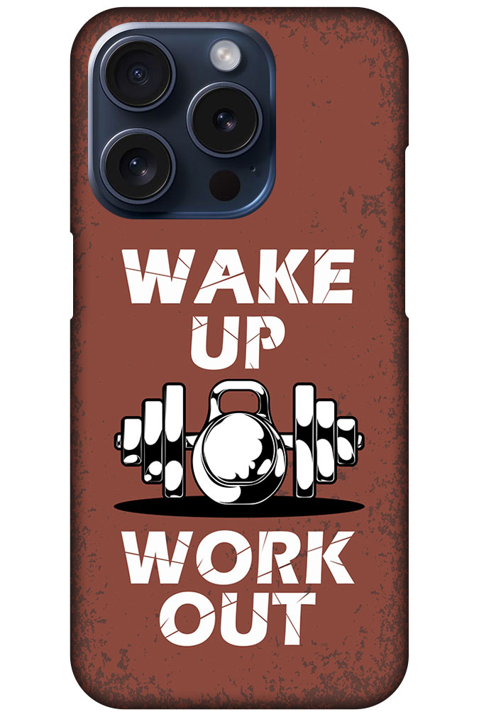 Wakeup & Workout Vector Illustration Hard Plastic Printed Case