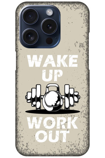 Wakeup & Workout Vector Illustration Hard Plastic Printed Case