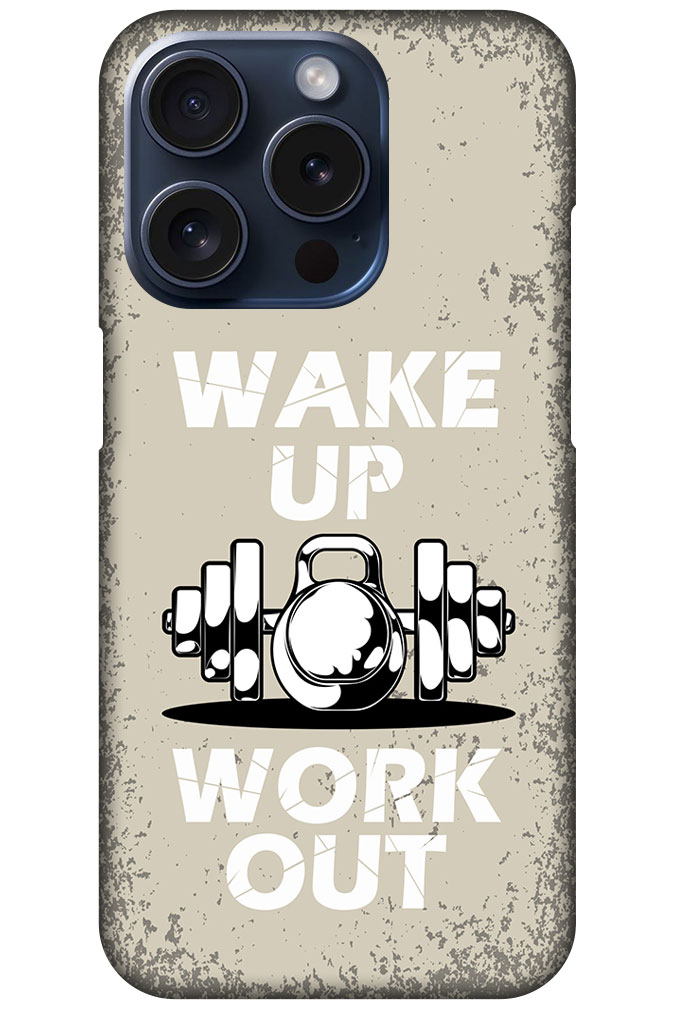 Wakeup & Workout Vector Illustration Hard Plastic Printed Case