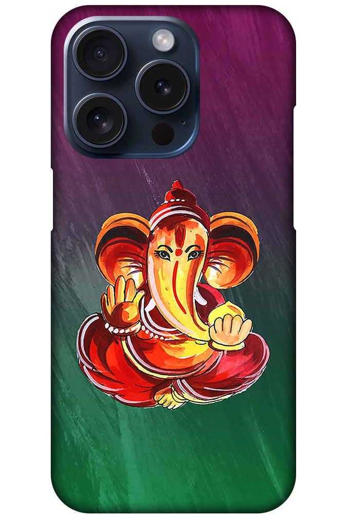Lord Ganesha Abstract Painting Hard Plastic Printed Case