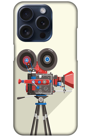 Vintage Movie Camera Design Hard Plastic Printed Case