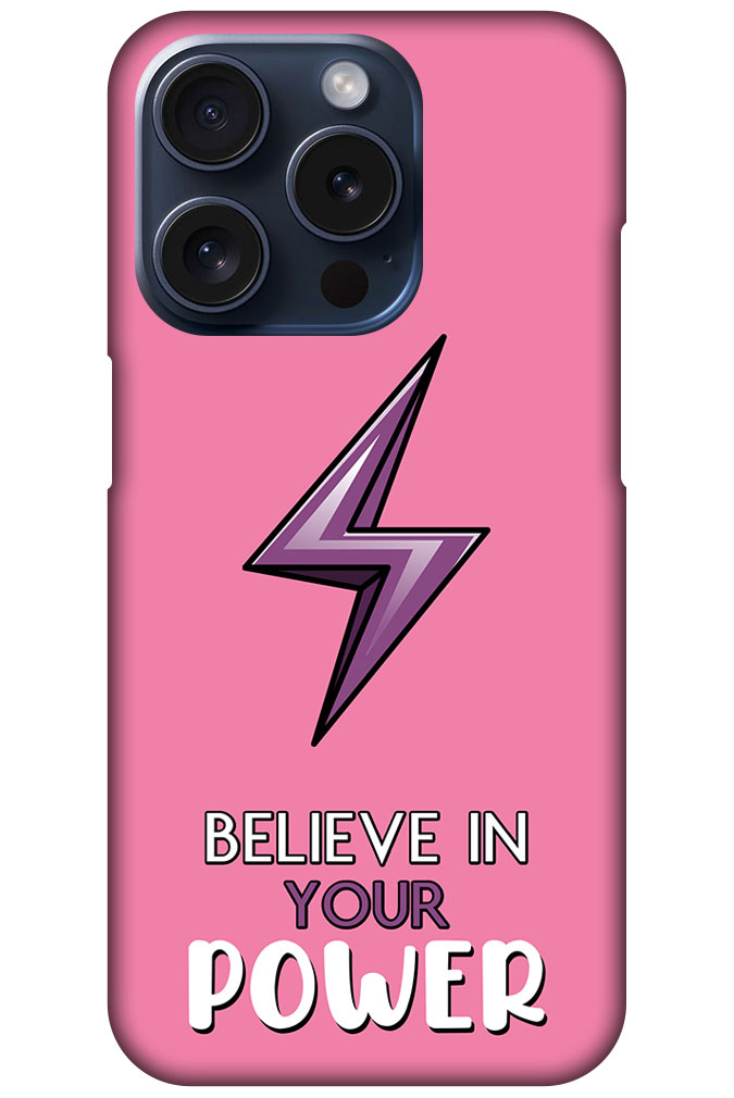 Believe in Your Power Textart Hard Plastic Printed Case