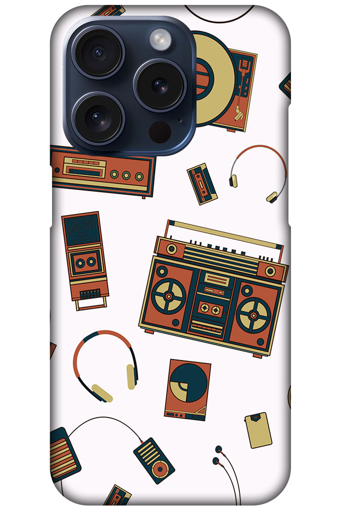 Music Accessories Vector Pattern Hard Plastic Printed Case