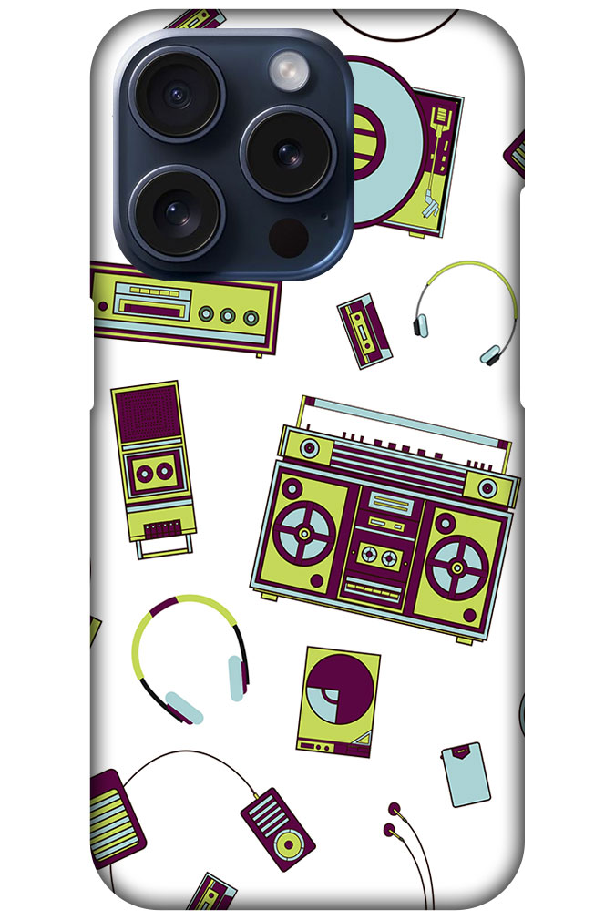 Music Accessories Vector Pattern Hard Plastic Printed Case