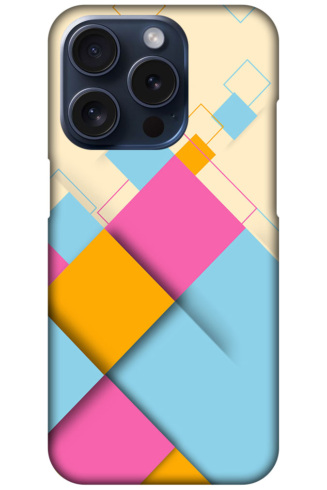 Geometric Square Pattern Hard Plastic Printed Case