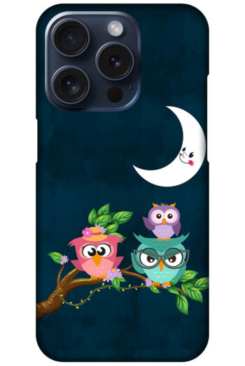 Funny Owl Family Design Hard Plastic Printed Case