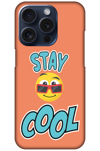 Stay Cool Emoji Vector Illustration Hard Plastic Printed Case