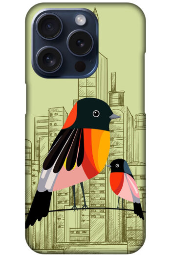 Flame Robins Bird Vector Artwork Hard Plastic Printed Case