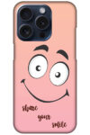 Happy Smiling Face Clipart Hard Plastic Printed Case