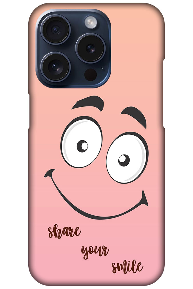 Happy Smiling Face Clipart Hard Plastic Printed Case