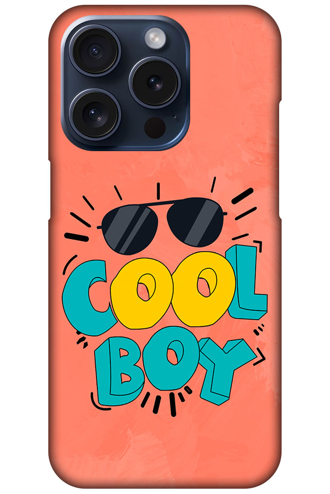 Cool Boy 3D Text Illustration Hard Plastic Printed Case